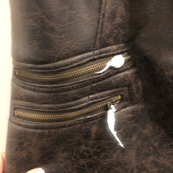 Fur faux leather vest - Picture 3 of 6